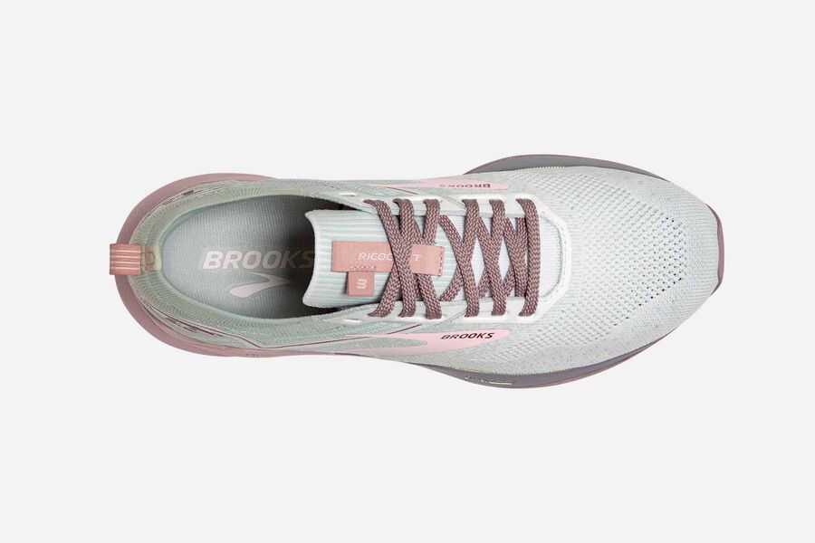 Brooks Ricochet 3 Road Running Shoes Womens White/Pink 796520-ABJ